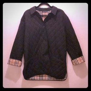 Black Burberry quilted jacket size L/XL
